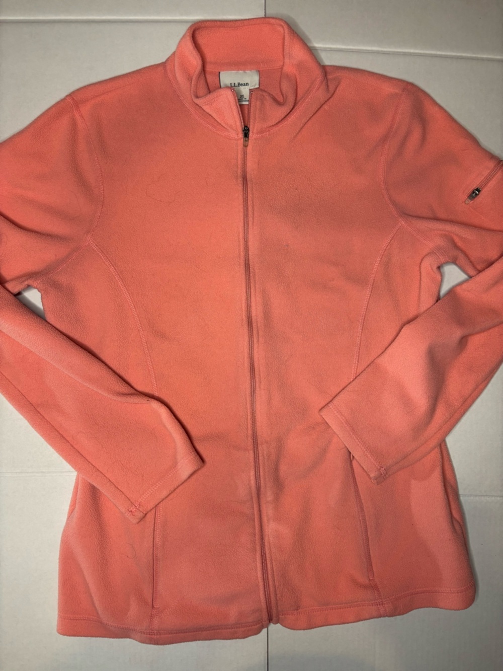 L.L. Bean Coral Zip-Up Fleece
